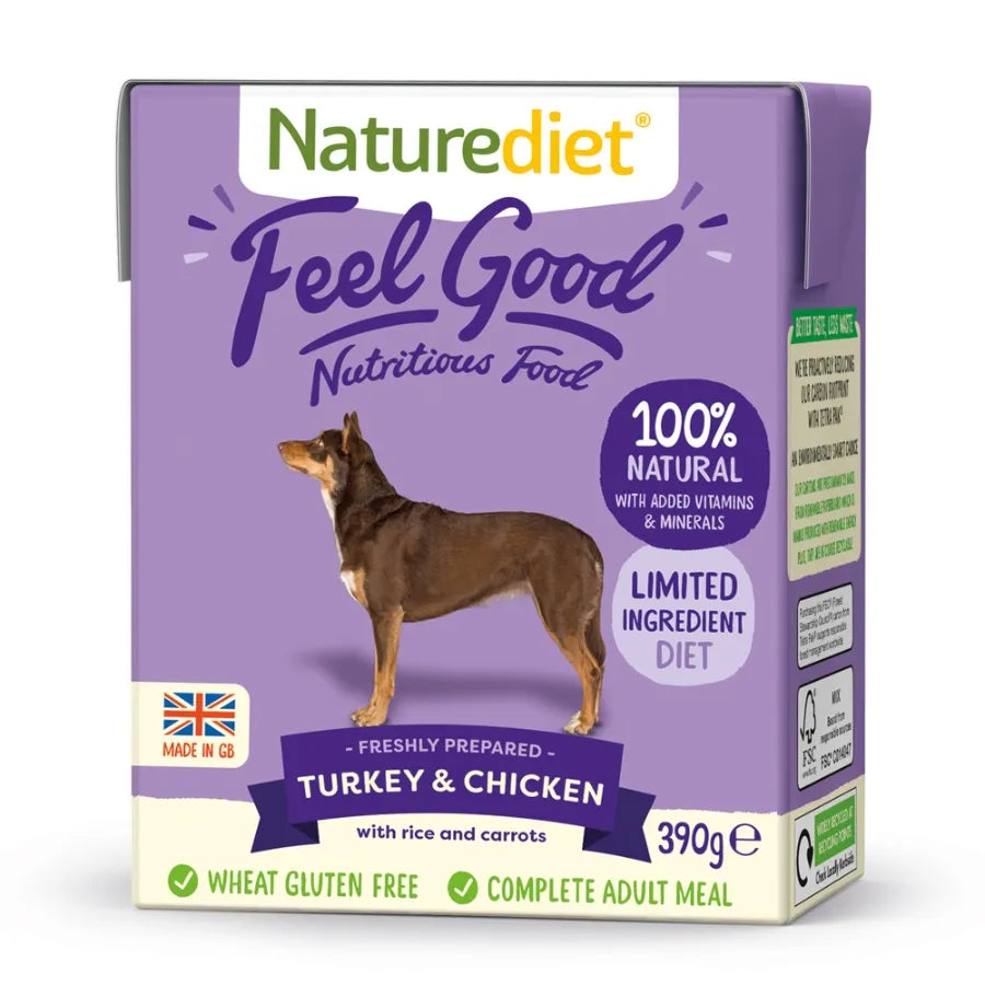Naturediet Dog Feel Good Turkey & Chicken Tetra Pack