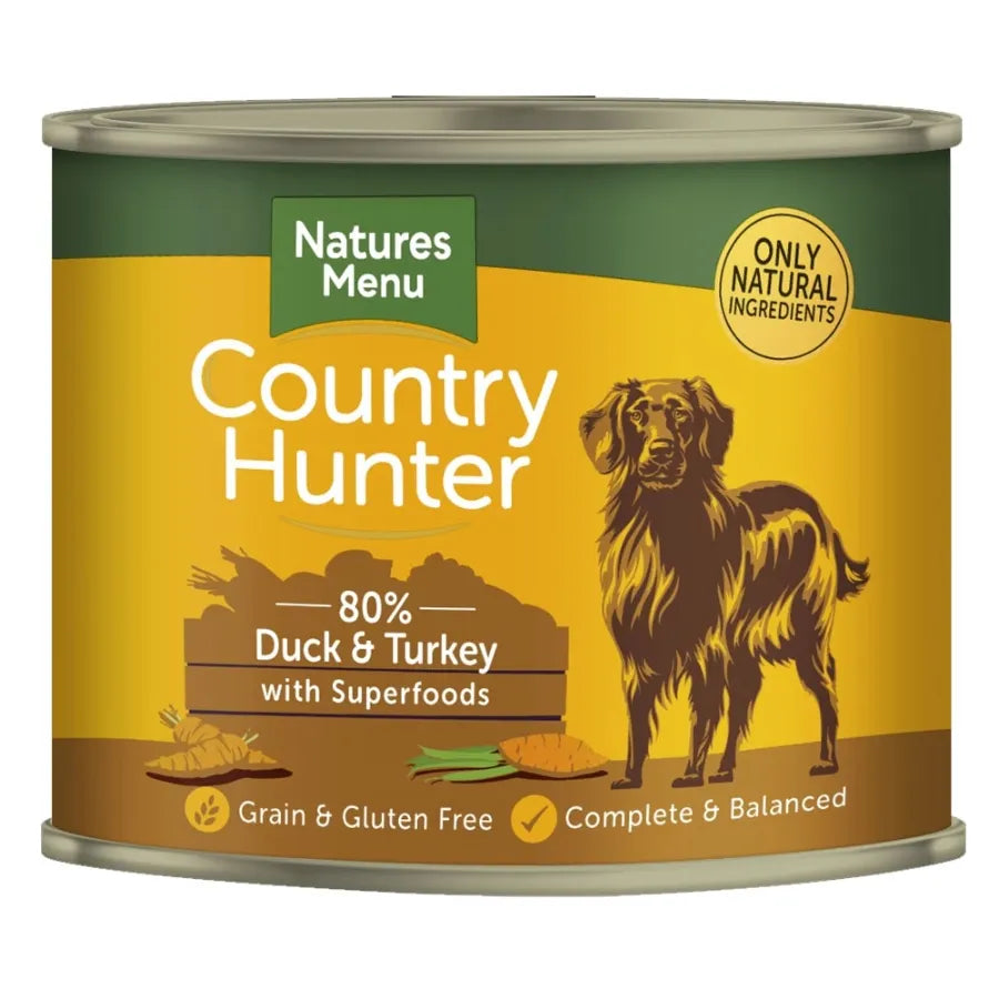 Natures Menu Country Hunter Dog Duck & Turkey with Superfoods Tins