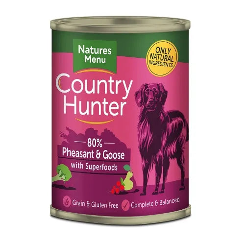 Natures Menu Country Hunter Dog Pheasant & Goose with Superfoods Tins