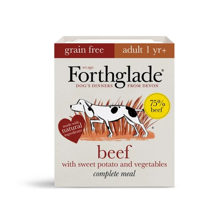 Forthglade Complete Meal Adult Dog Grain Free Beef with Sweet Potato & Veg