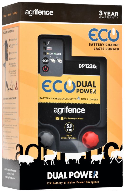 Agrifence DP1230 Eco Dual Power Energiser 5J